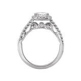 Romance Halo Semi-Mount Diamond Ring