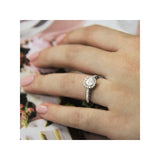 Romance Halo Semi-Mount Diamond Ring