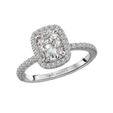Romance Halo Semi-Mount Diamond Ring