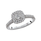 Romance Halo Semi-Mount Diamond Ring