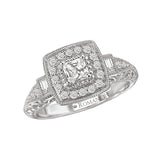 Romance Halo Semi-Mount Diamond Ring