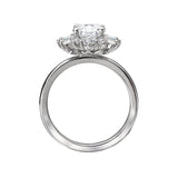 Romance Halo Semi-Mount Diamond Ring