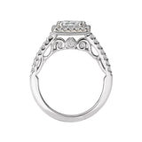 Romance Halo Semi-Mount Diamond Ring