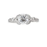 Romance Peg Head Semi-Mount Diamond Ring