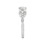 Romance Peg Head Semi-Mount Diamond Ring