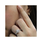 Romance Halo Semi-Mount Diamond Ring
