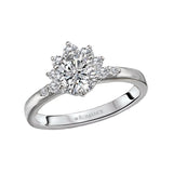 Romance Halo Semi-Mount Diamond Ring