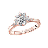Romance Halo Semi-Mount Diamond Ring