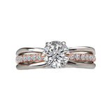 Romance Two Tone Semi-Mount Diamond Ring