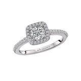 Romance Halo Semi-Mount Diamond Ring