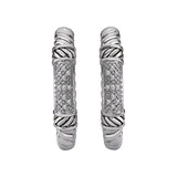 Eleganza Ladies Fashion Diamond Hoops