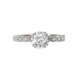 Romance Peg Head Semi-Mount Diamond Ring