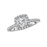 Romance Halo Semi-Mount Diamond Ring