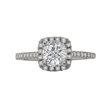 Romance Halo Semi-Mount Diamond Ring