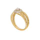 Octagon Halo Engagement Ring