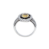 2-Tone Citrine Ring