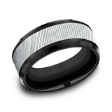 Black Titanium 8mm/9mm Comfort-fit Design Wedding Band