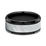 Black Titanium 8mm/9mm Comfort-fit Design Wedding Band