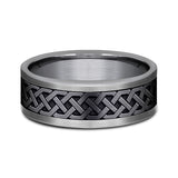 Tantalum and Black Titanium 8mm Comfort-fit Design Wedding Band