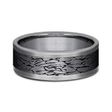 Tantalum and Black Titanium 8mm Comfort-fit Design Wedding Band