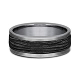 Tantalum and Black Titanium 8mm Comfort-fit Design Wedding Band