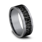 Tantalum and Black Titanium 8mm Comfort-fit Design Wedding Band