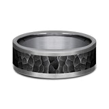 Tantalum and Black Titanium 8mm Comfort-fit Design Wedding Band