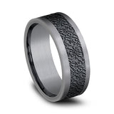 Tantalum and Black Titanium 8mm Comfort-fit Design Wedding Band