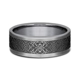 Tantalum and Black Titanium 8mm Comfort-fit Design Wedding Band