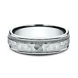 14K White Gold 6mm/8mm Comfort-Fit Design Wedding Band
