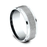 Ammara Stone 8mm Comfort-fit Design Wedding Band