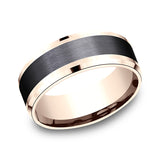 Ammara Stone 8mm Comfort-fit Design Wedding Band