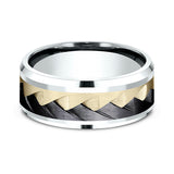 Ammara Stone 9mm Comfort-fit Design Wedding Band