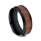 Black Cobalt 8mm Comfort-Fit Design Wedding Band