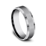 Tungsten 6mm Comfort-Fit Design Wedding Band