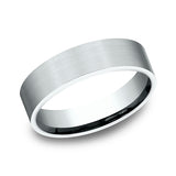 14K White Gold 6mm Comfort-Fit Design Wedding Band