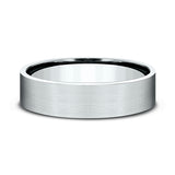 14K White Gold 6mm Comfort-Fit Design Wedding Band