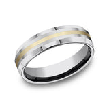 Tungsten 6mm Comfort-Fit Design Wedding Band