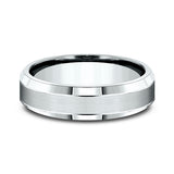 14K White Gold Comfort-Fit Design Wedding Band