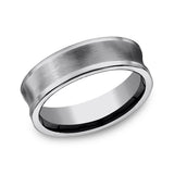 Tungsten 7mm Comfort-Fit Design Wedding Band