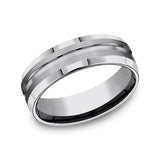 Tungsten 7mm Comfort-Fit Design Wedding Band