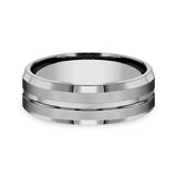 Tungsten 7mm Comfort-Fit Design Wedding Band