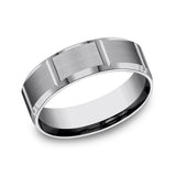 Tungsten 7mm Comfort-Fit Design Wedding Band