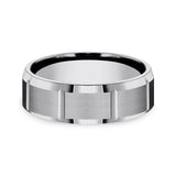 Tungsten 7mm Comfort-Fit Design Wedding Band