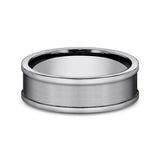 Tungsten 7mm Comfort-Fit Design Wedding Band