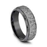 Tantalum 7.5mm Comfort-fit Design Wedding Band