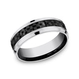 Tungsten 7mm Comfort-Fit Design Wedding Band
