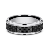 Tungsten 7mm Comfort-Fit Design Wedding Band