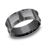 Tantalum 8mm Comfort-fit Design Wedding Band