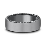 Tantalum 6.5mm Comfort-fit Design Wedding Band